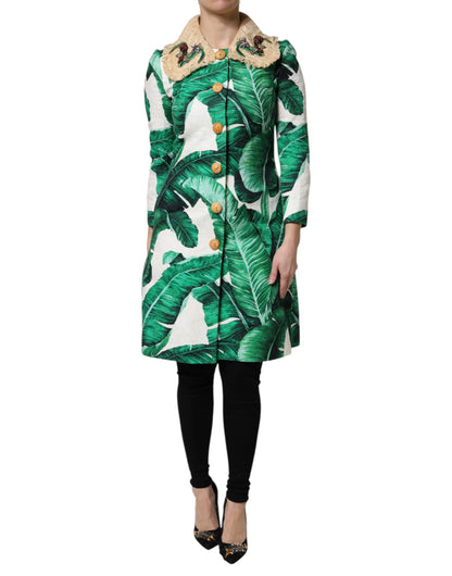 Dolce & Gabbana Women's Single Breasted Cotton Silk & Viscose Trench Coat - Multicolor Print