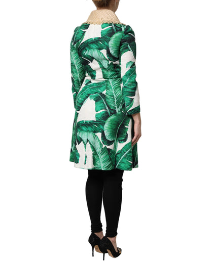 Dolce & Gabbana Women's Single Breasted Cotton Silk & Viscose Trench Coat - Multicolor Print