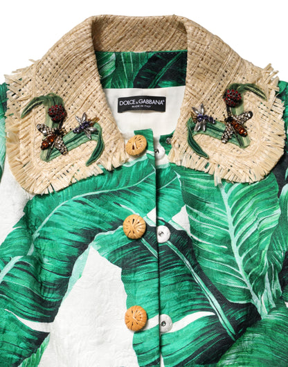 Dolce & Gabbana Women's Single Breasted Cotton Silk & Viscose Trench Coat - Multicolor Print