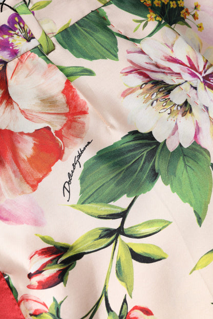 Dolce & Gabbana Women's Straight Regular Fit High Rise Polyester & Silk Jeans - Multicolor Floral