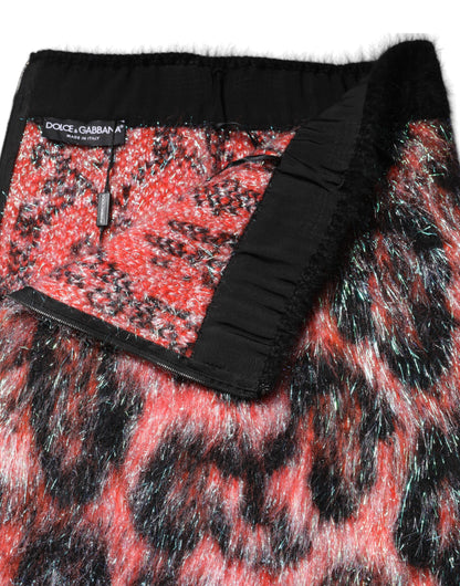 Dolce & Gabbana Women's High Rise Angora Mohair Nylon & Virgin Wool Mini Skirt - Multicolor