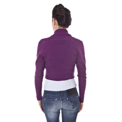 Purple Wool Shrug Cardigan Sweater