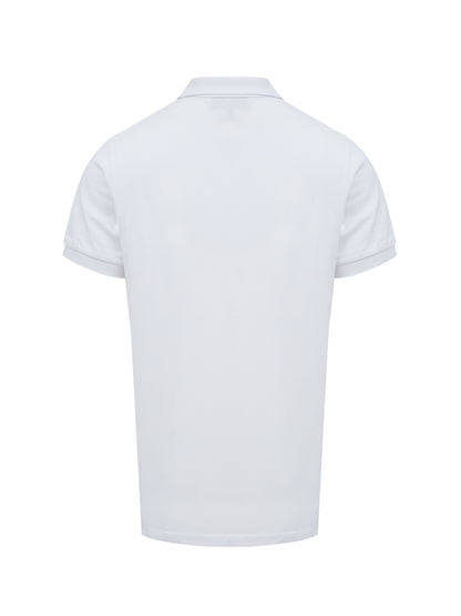 Burberry White Cotton Collared Polo Shirt