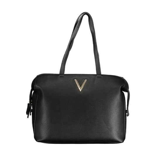 Valentino Bags Black Pebbled Faux Leather Shoulder Handbag
