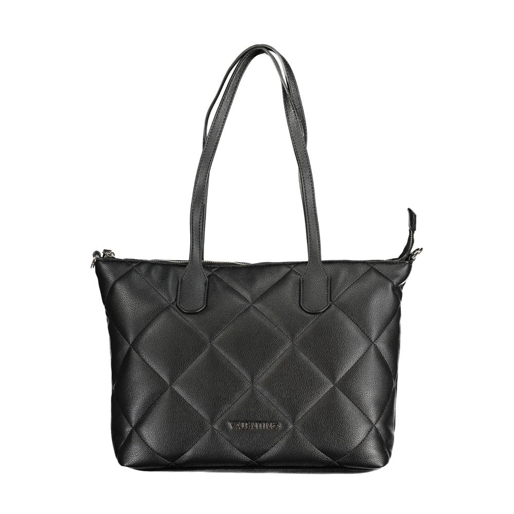 Valentino Bags Black Quilted Faux Leather Tote Handbag