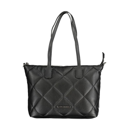 Valentino Bags Black Quilted Faux Leather Tote Handbag