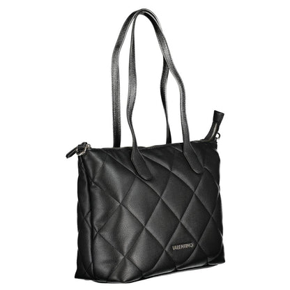Valentino Bags Black Quilted Faux Leather Tote Handbag