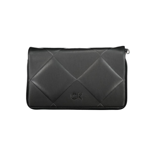 Calvin Klein Black Quilted Faux Leather Shoulder Handbag