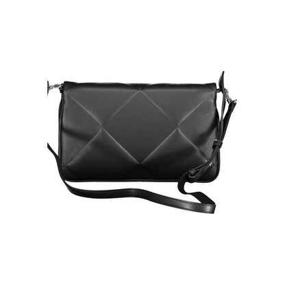 Calvin Klein Black Quilted Faux Leather Shoulder Handbag