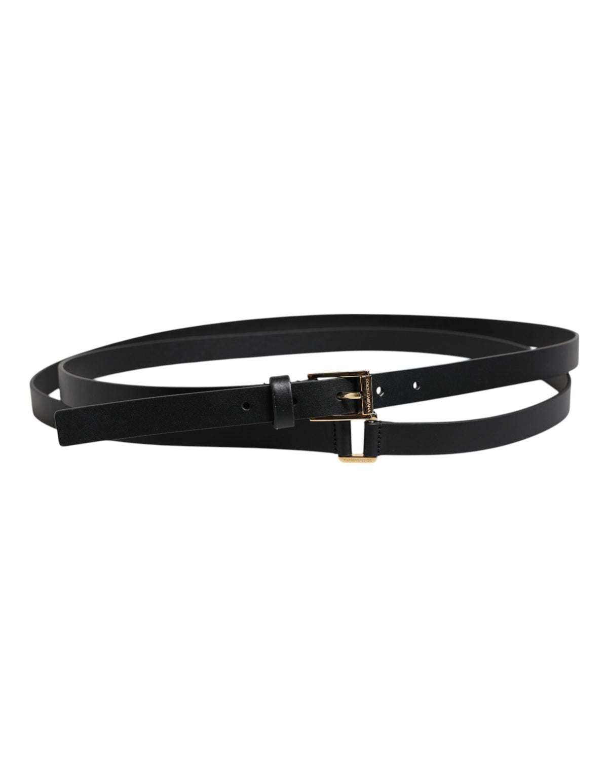 Dolce & Gabbana Calf Leather & Metal Belt - Black Gold