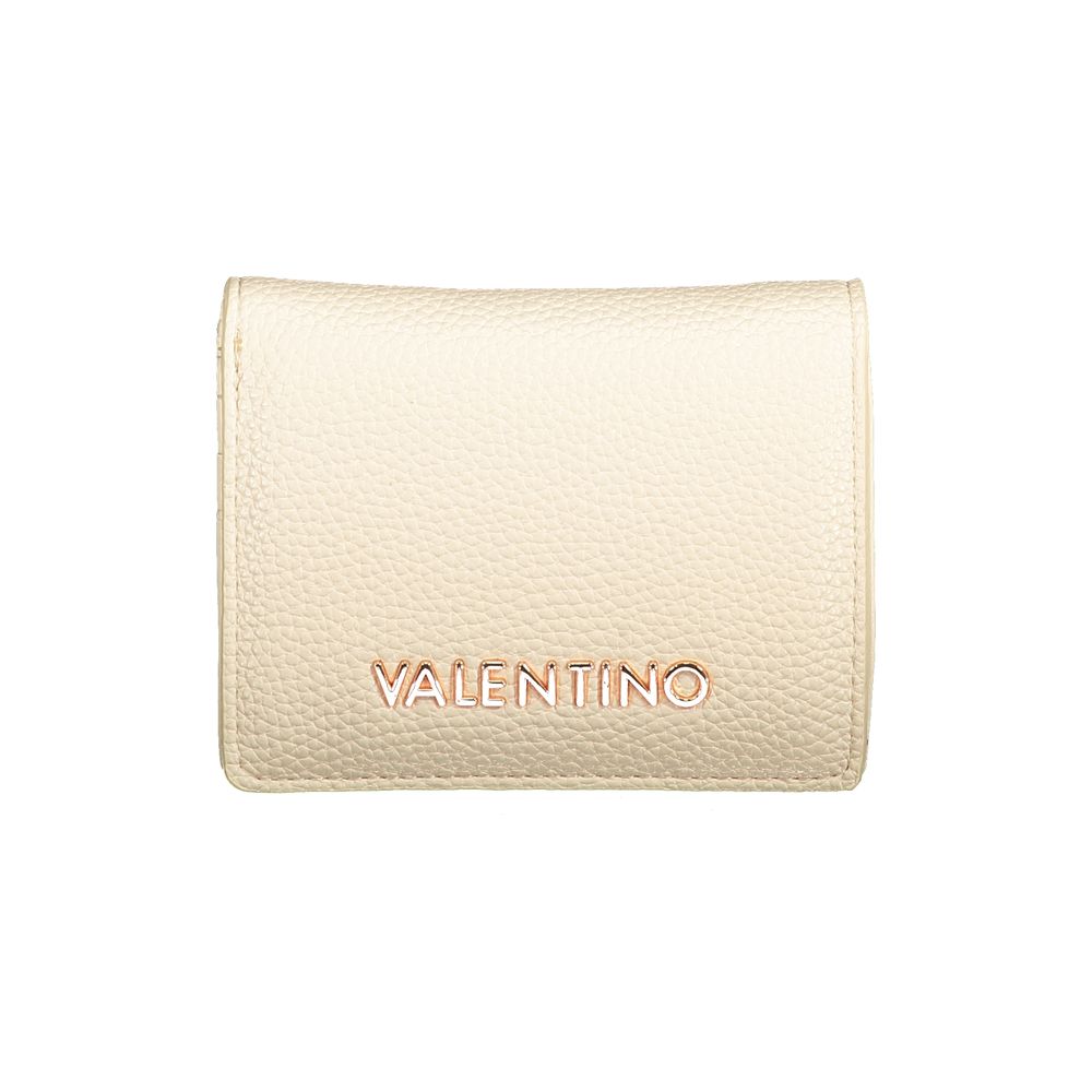 Cardholder Wallet by Mario Valentino for women in polyethylene beige features a streamlined silhouette, showcasing the streamlined Polyethylene Cardholder Wallet design with sophisticated card-organization eco-friendly coin-purse for a premium look.