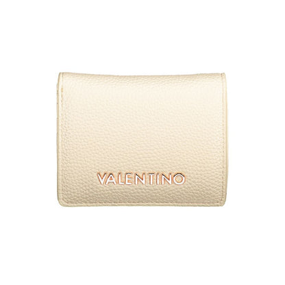 Cardholder Wallet by Mario Valentino for women in polyethylene beige features a streamlined silhouette, showcasing the streamlined Polyethylene Cardholder Wallet design with sophisticated card-organization eco-friendly coin-purse for a premium look.