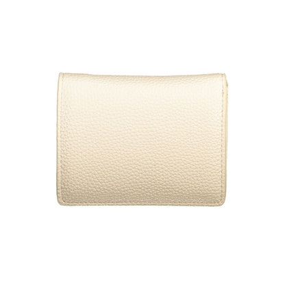 Cardholder Wallet by Mario Valentino for women in polyethylene beige showcases a refined silhouette, artfully detailed with the signature style of the Polyethylene Cardholder Wallet and functional card-organization eco-friendly coin-purse.