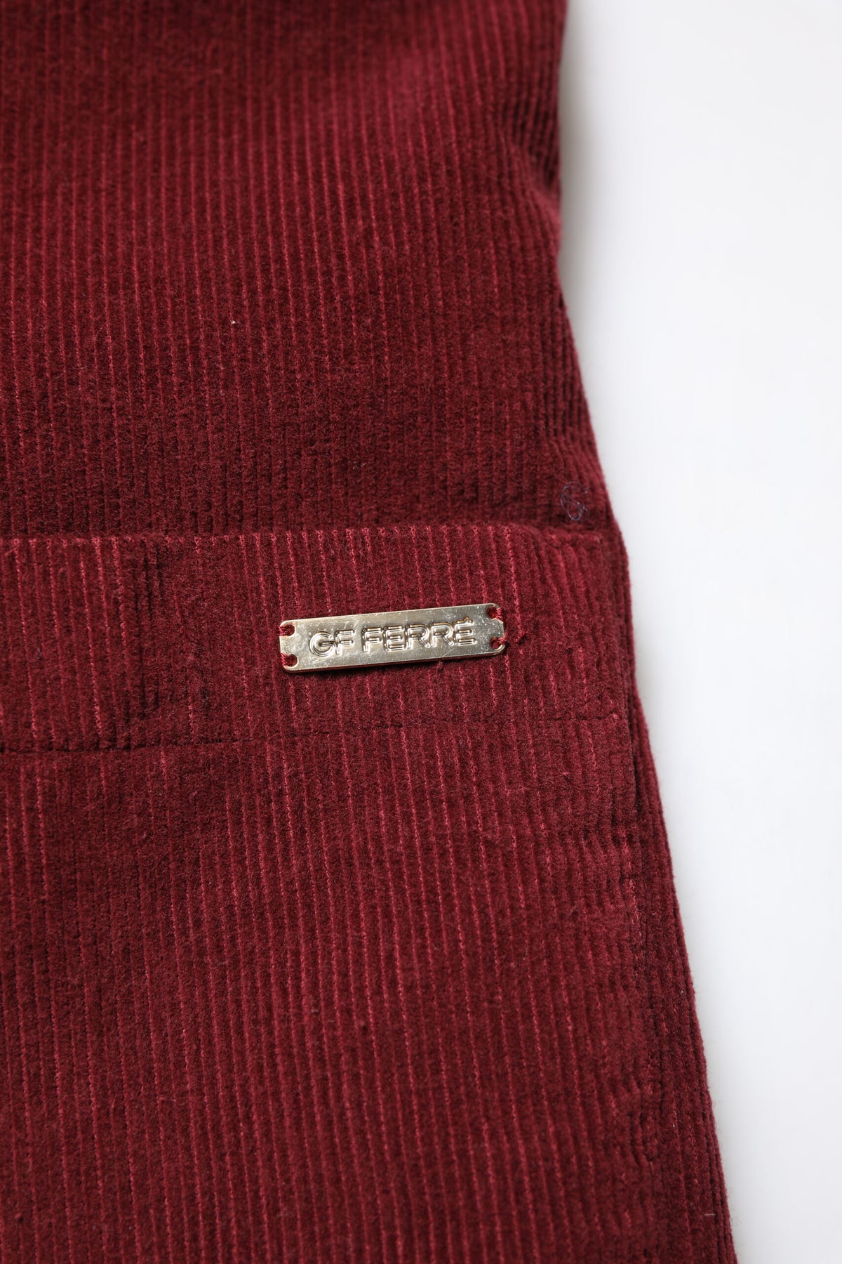 GF Ferre Men's Single Breasted Corduroy Blazer - Maroon