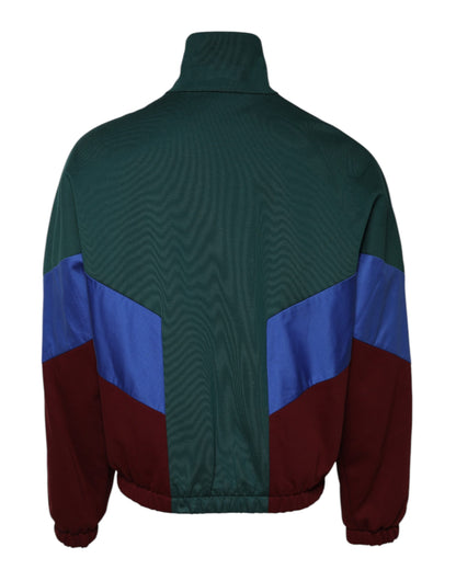 Dolce & Gabbana Men's Nylon Cotton Polyester Bomber Jacket - Multicolor