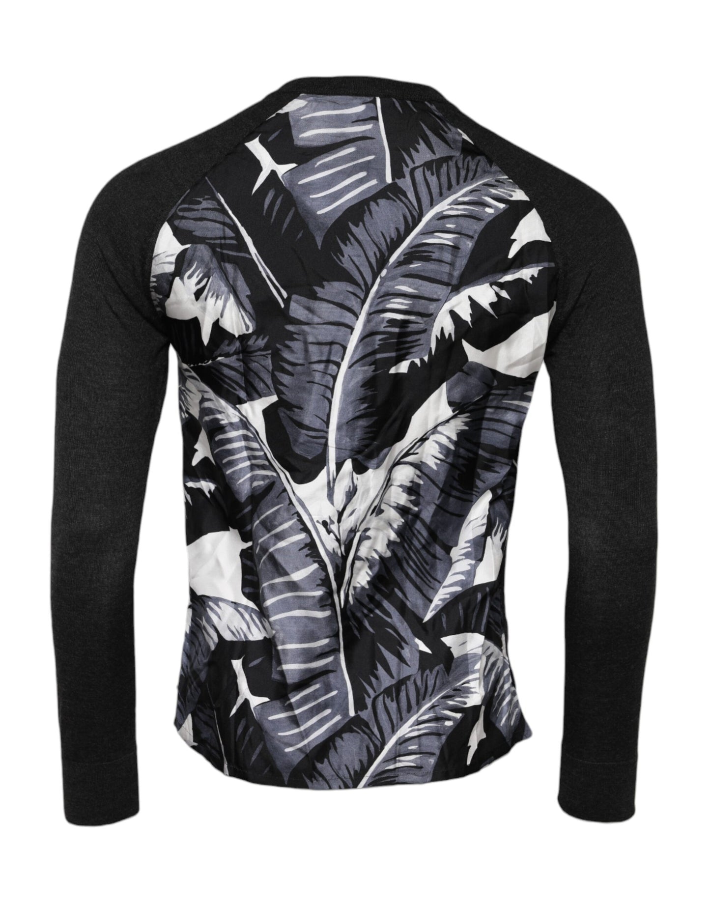 Dolce & Gabbana Black Printed Knitted Men Pullover Sweater