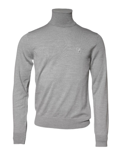 Dolce & Gabbana Gray Wool Knitted Men Pullover Sweater