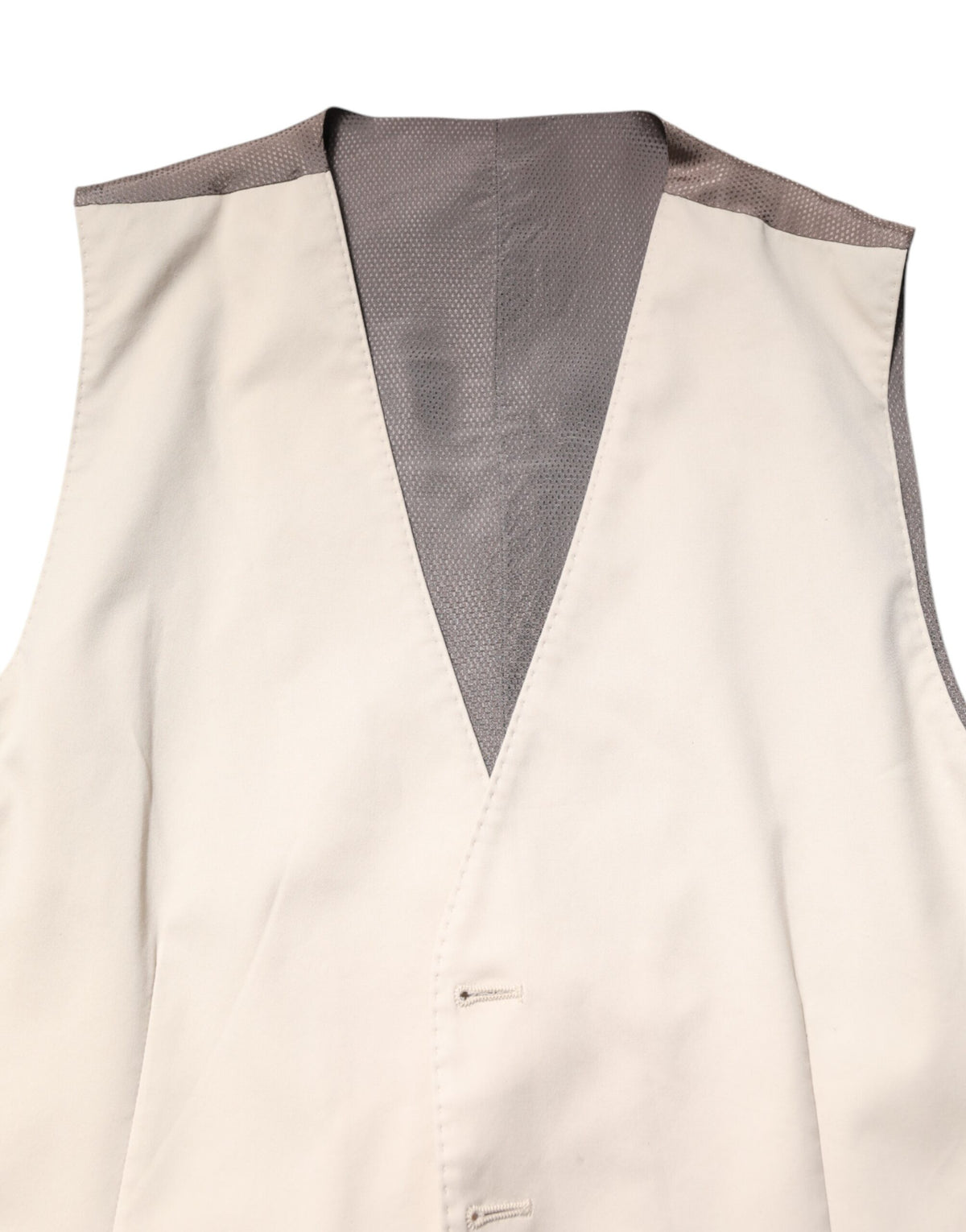 Dolce & Gabbana Men's Single Breasted Vest - Beige Gray
