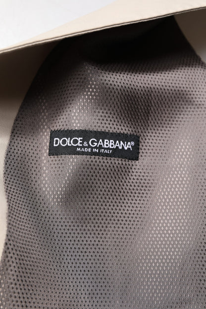 Dolce & Gabbana Men's Single Breasted Vest - Beige Gray