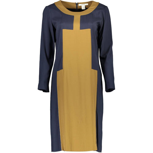 Gant Blue & Gold Viscose Midi Dress