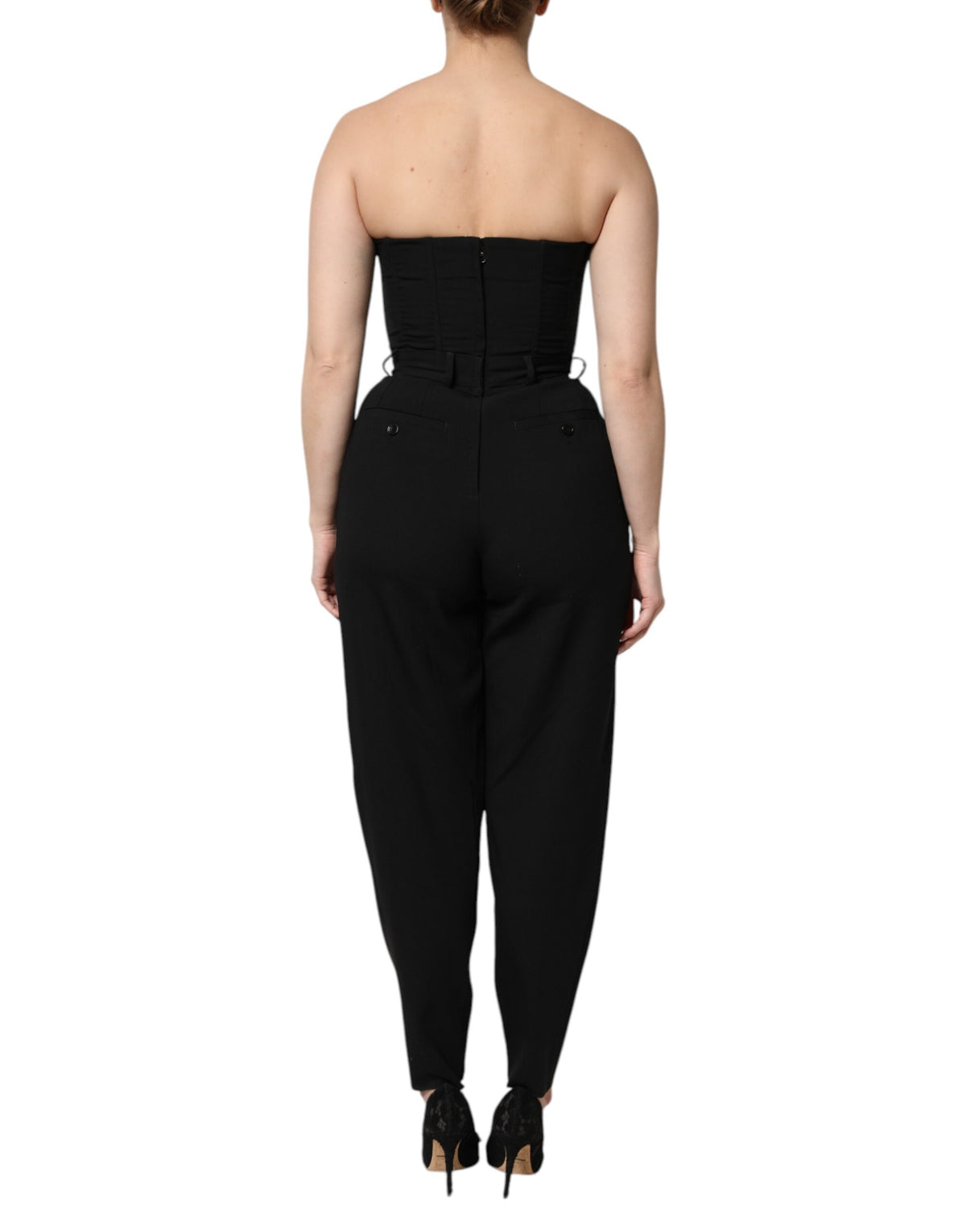 Dolce & Gabbana 9 To 5 Women's Strapless Virgin Wool & Silk Dress - Black