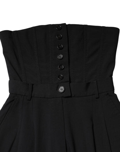 Dolce & Gabbana 9 To 5 Women's Strapless Virgin Wool & Silk Dress - Black