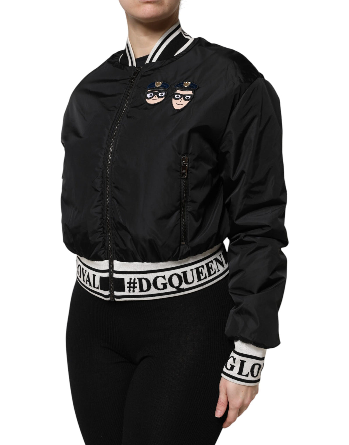 Dolce & Gabbana Women's Nylon Bomber Jacket - Black