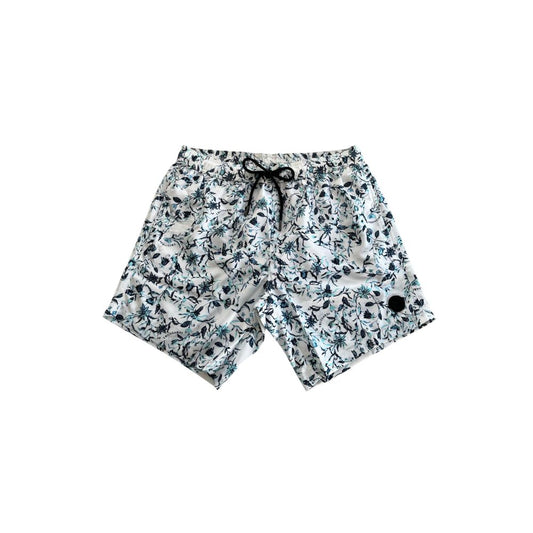 Trussardi Beachwear White Polyester Men Swim Short