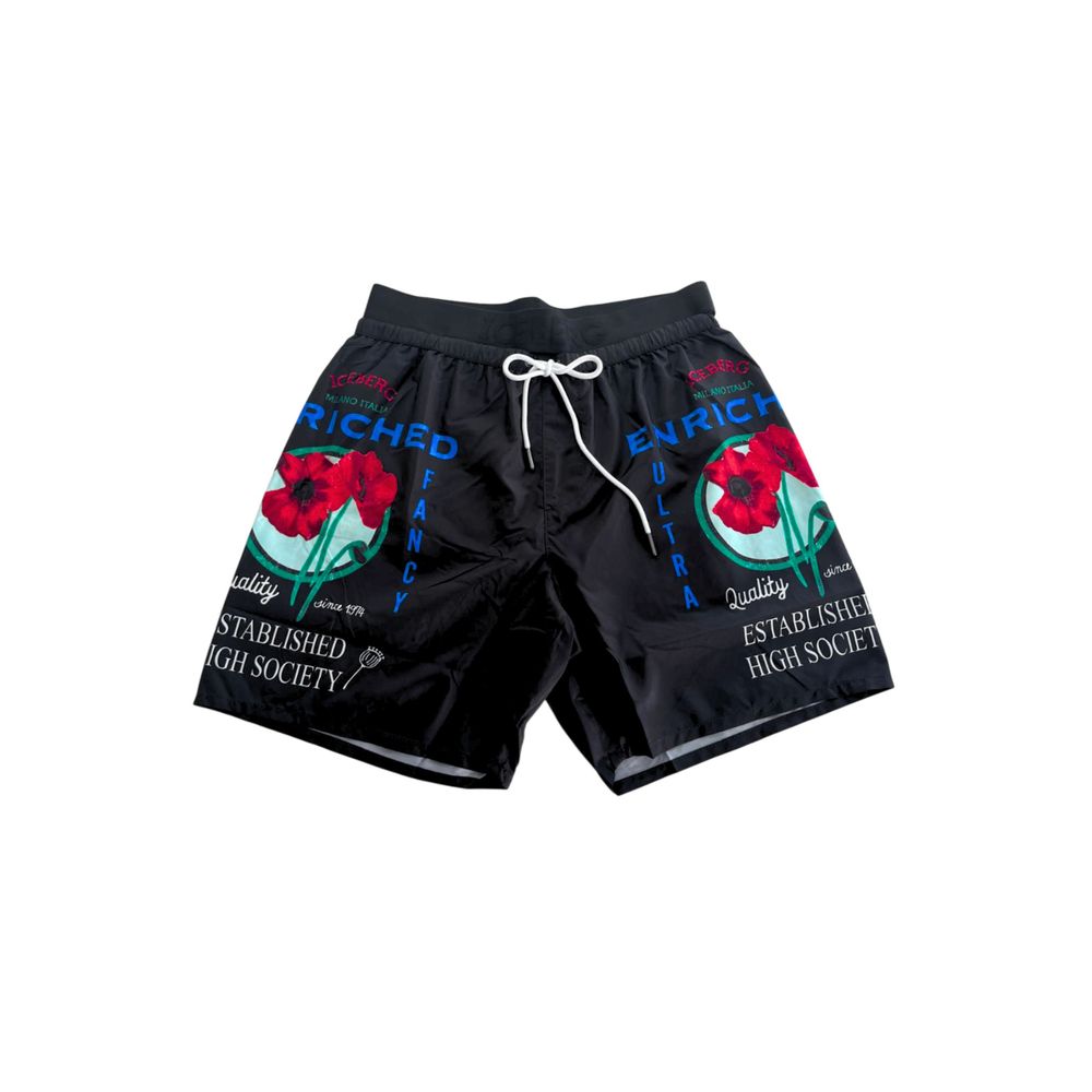 Iceberg Black Polyester Men Swim Short