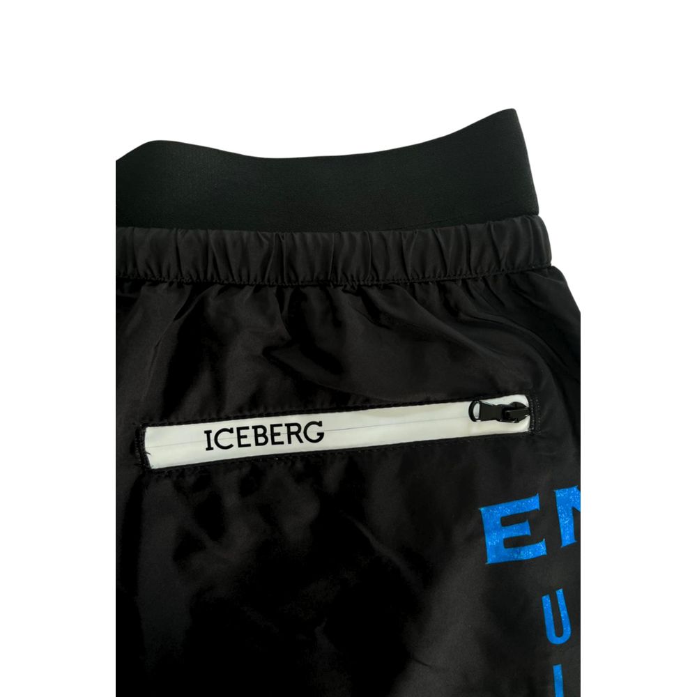 Iceberg Black Polyester Men Swim Short