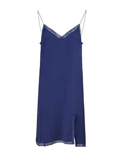 Gucci Blu Viscose and Cotton Mid Long Dress