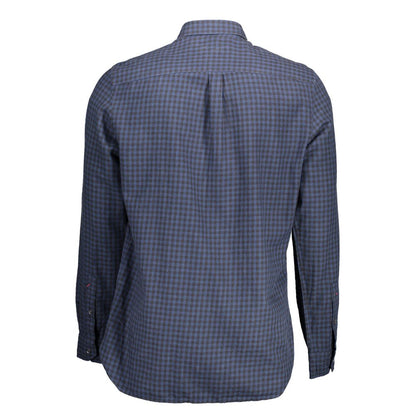 Polo Shirt by U.S. POLO ASSN. for men in cotton blue & patterned presents a crisp silhouette, artfully detailed with a crisp and crisp .