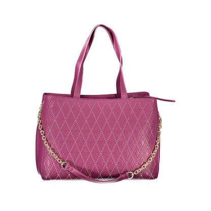 Valentino Bags Purple Diamond Quilted Shopper Handbag