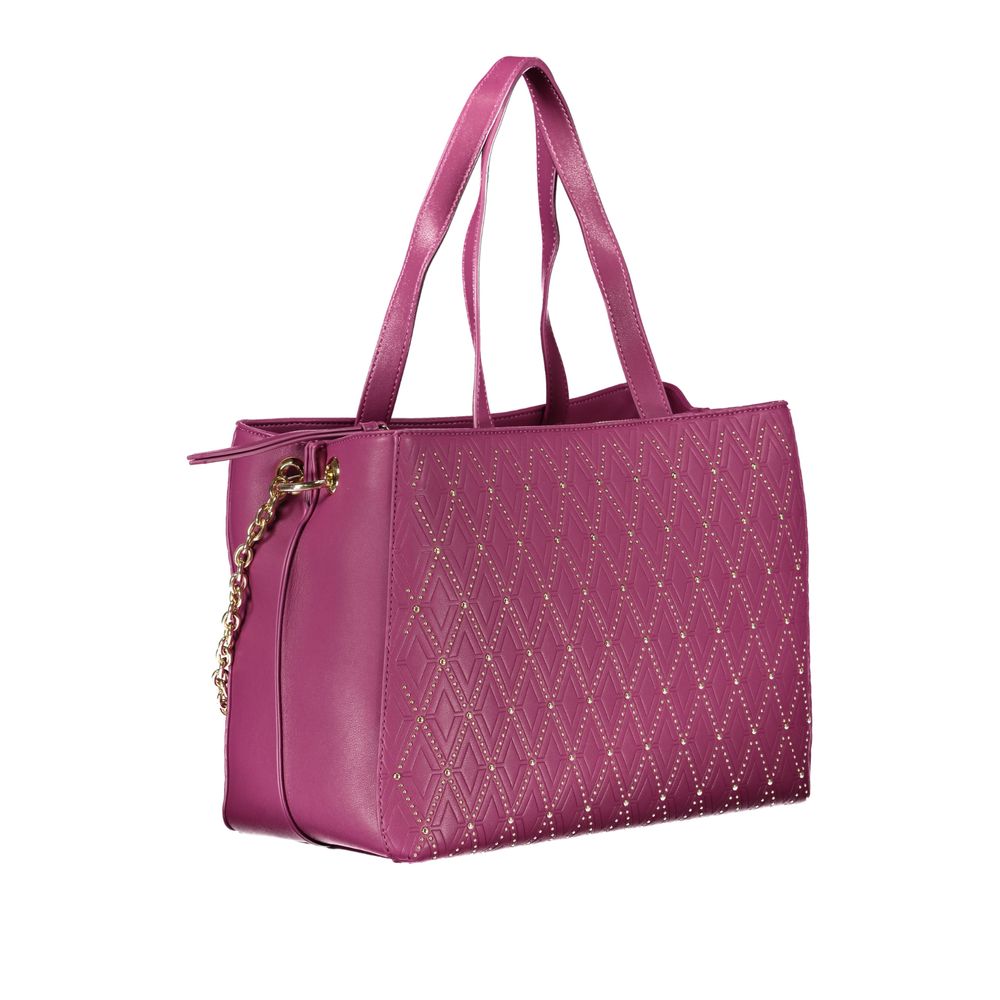 Valentino Bags Purple Diamond Quilted Shopper Handbag