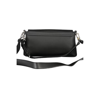 Calvin Klein Black Polyester Leather Effect Convertible Handbag