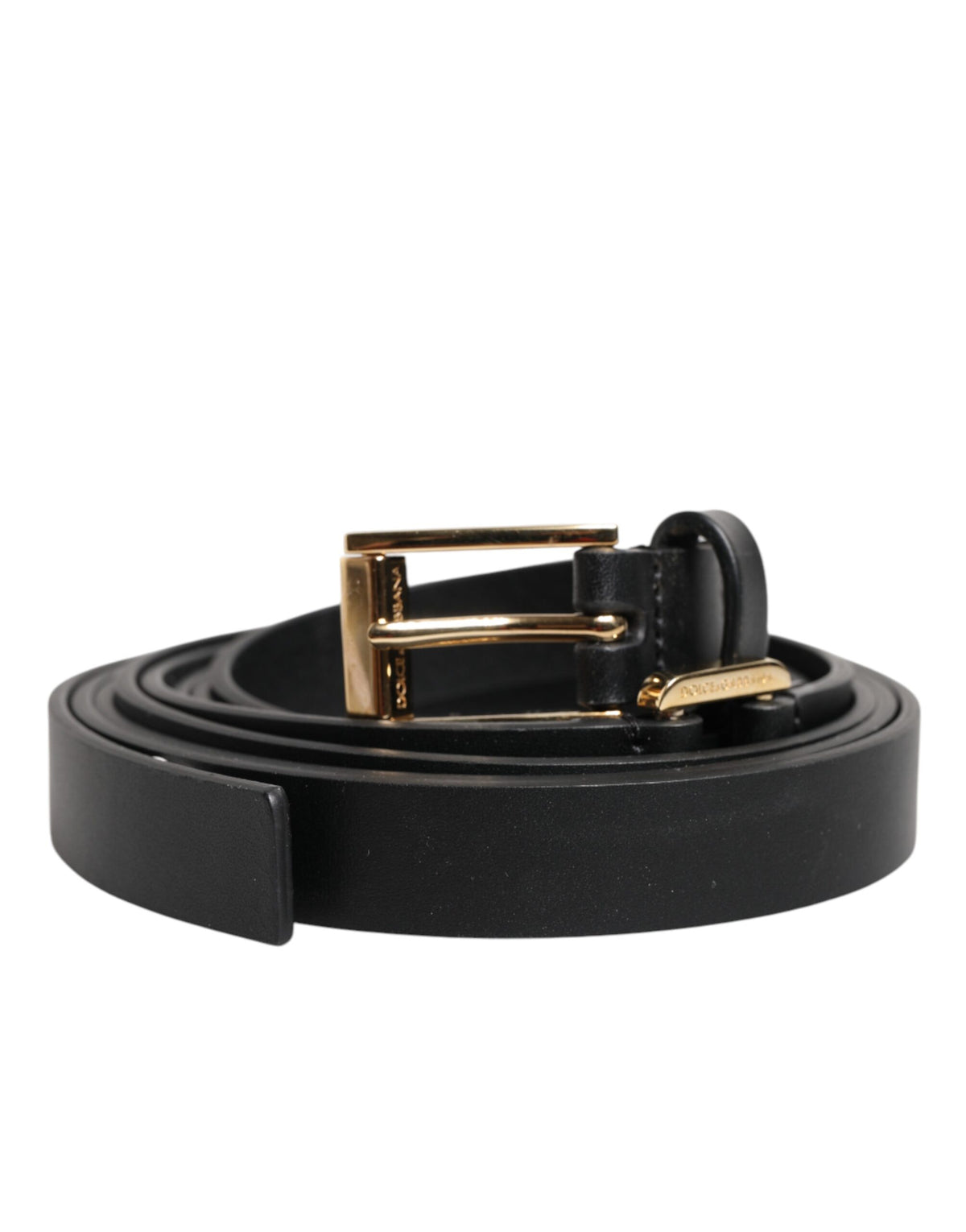 Dolce & Gabbana Calf Leather Belt - Black Gold