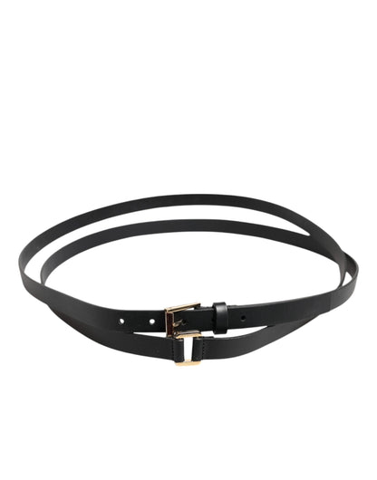 Dolce & Gabbana Calf Leather Belt - Black Gold