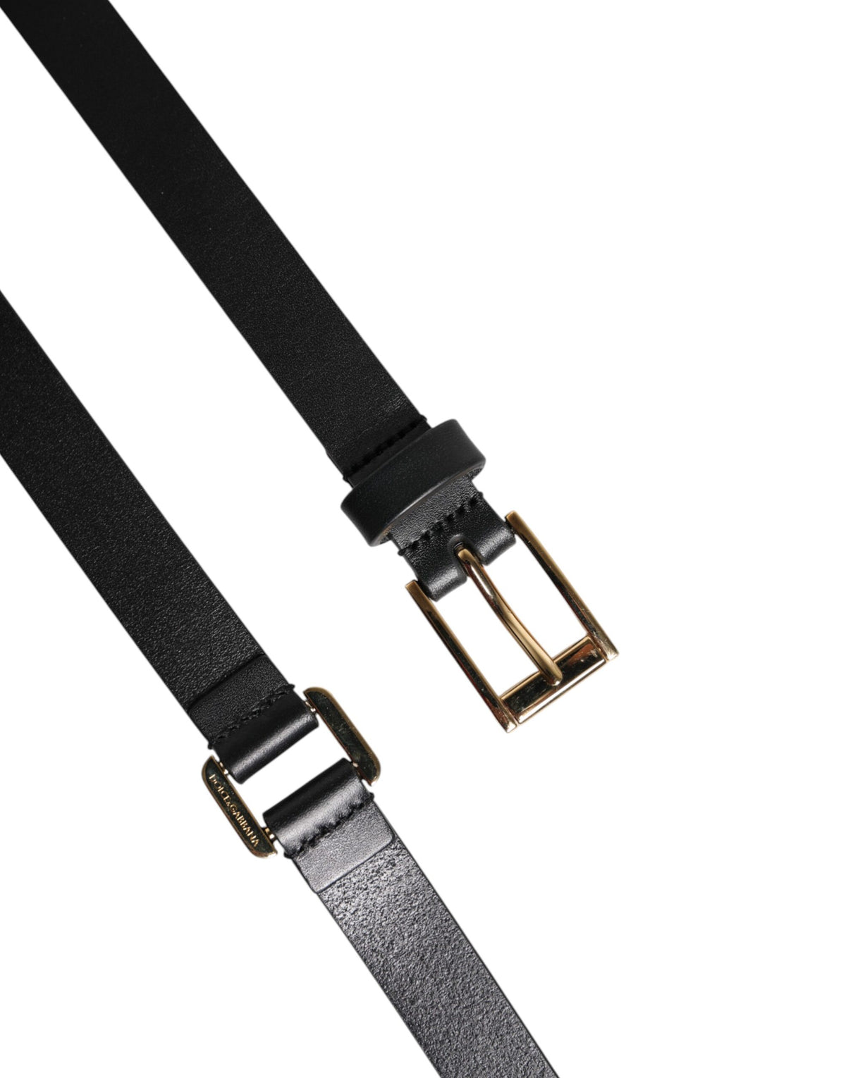Dolce & Gabbana Calf Leather Belt - Black Gold