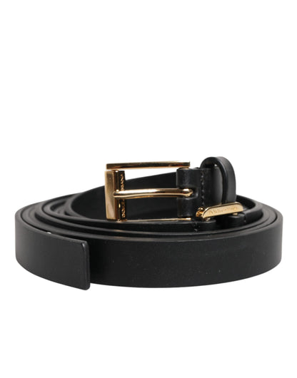 Dolce & Gabbana Calf Leather Belt - Black Gold