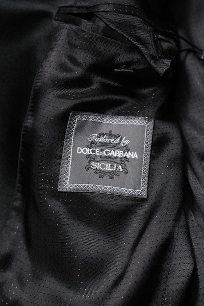 Dolce & Gabbana Men's Single Breasted Silk Nylon & Sequins Blazer - Purple