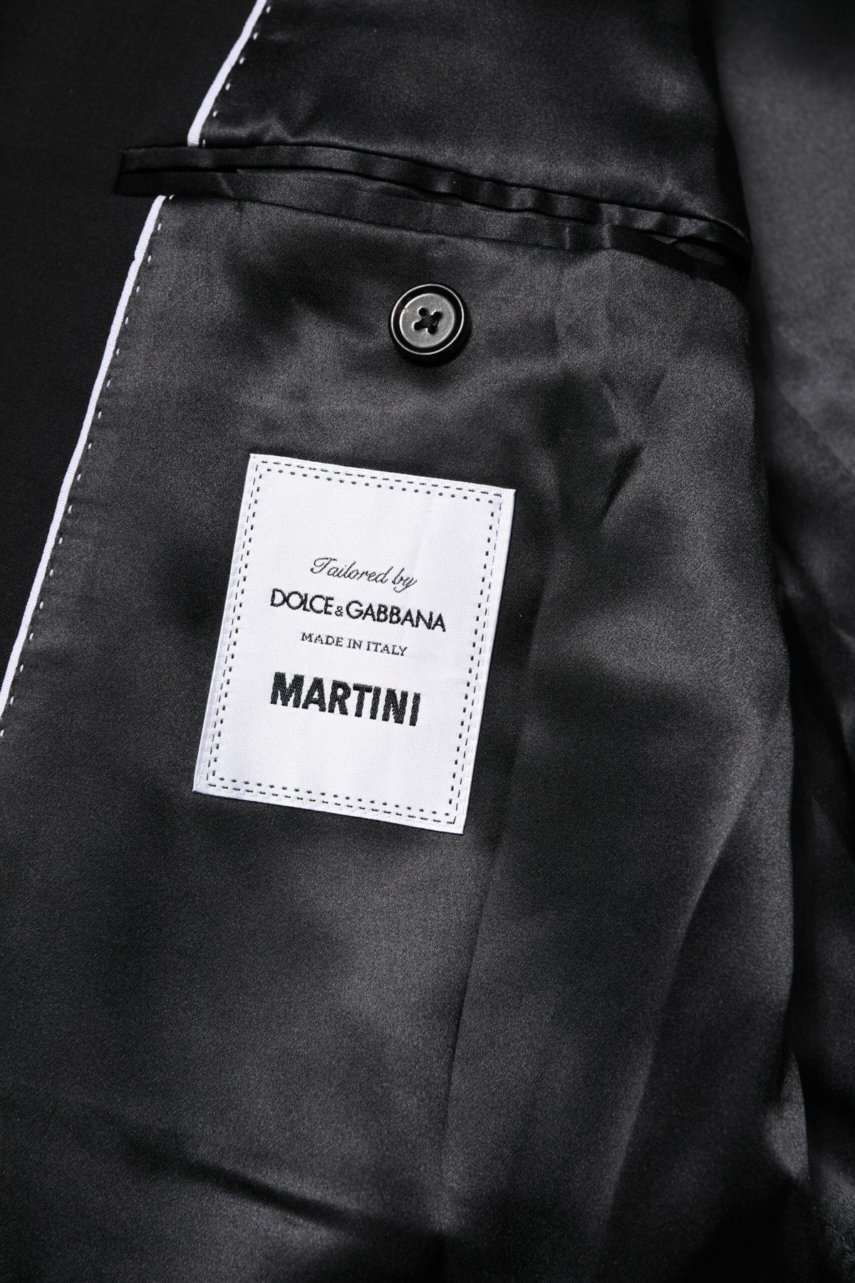 Dolce & Gabbana Men's Double Breasted Virgin Wool Viscose & Silk Blazer - Black