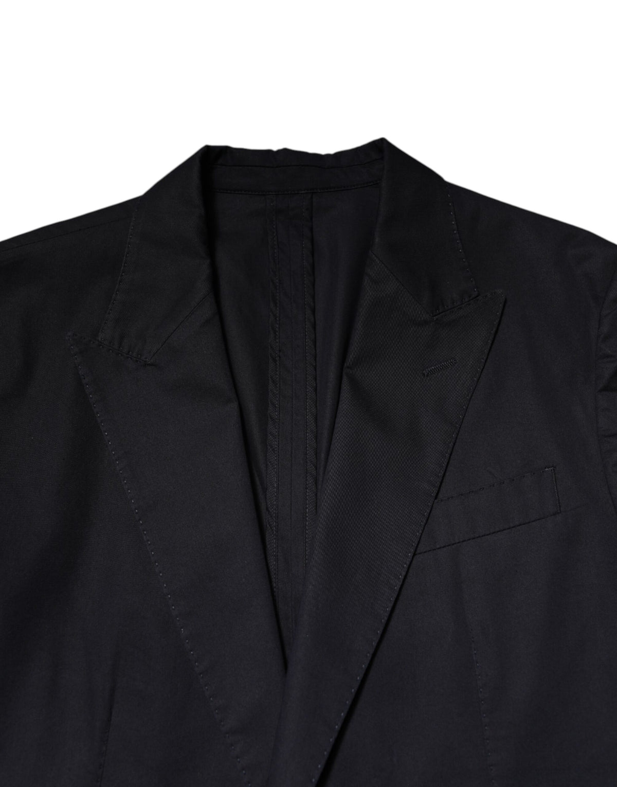 Dolce & Gabbana Men's Single Breasted Cotton & Silk Blazer - Dark Blue