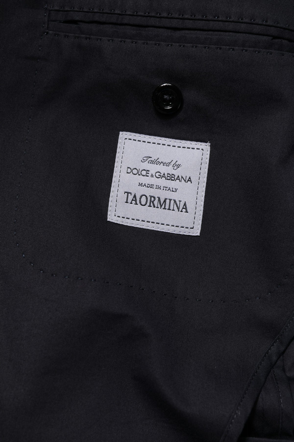Dolce & Gabbana Men's Single Breasted Cotton & Silk Blazer - Dark Blue