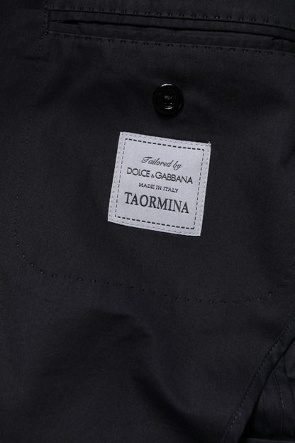 Dolce & Gabbana Men's Single Breasted Cotton & Silk Blazer - Dark Blue