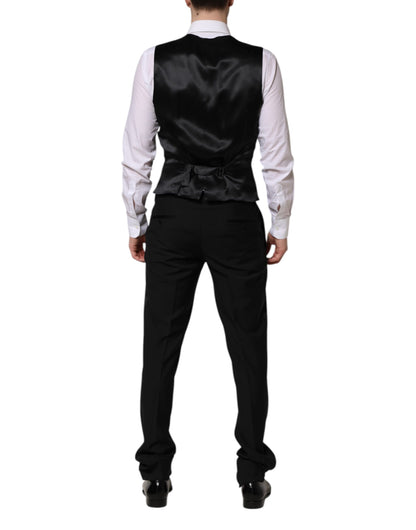 Dolce & Gabbana Black MARTINI Crystal Embellished 3 Pc Suit