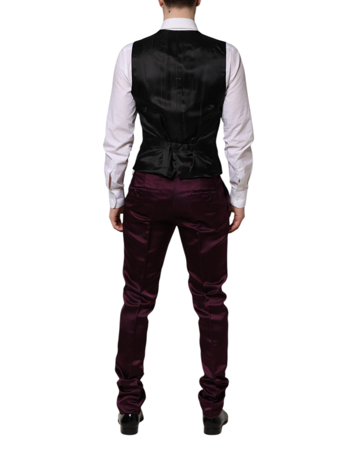 Dolce & Gabbana Men's Slim Viscose Silk & Cupro Pant Suit - Purple
