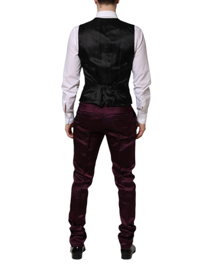 Dolce & Gabbana Men's Slim Viscose Silk & Cupro Pant Suit - Purple