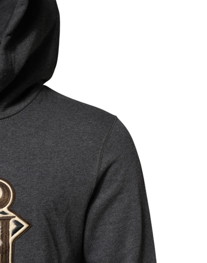 Dolce & Gabbana Men's Regular Fit Cotton Sweatshirt Hoodie - Gray