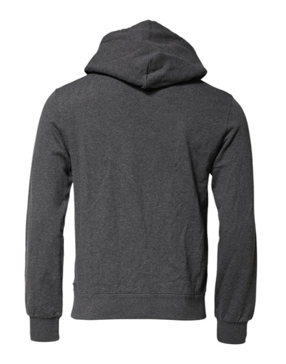 Dolce & Gabbana Men's Regular Fit Cotton Sweatshirt Hoodie - Gray