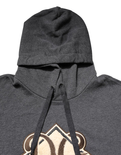 Dolce & Gabbana Men's Regular Fit Cotton Sweatshirt Hoodie - Gray